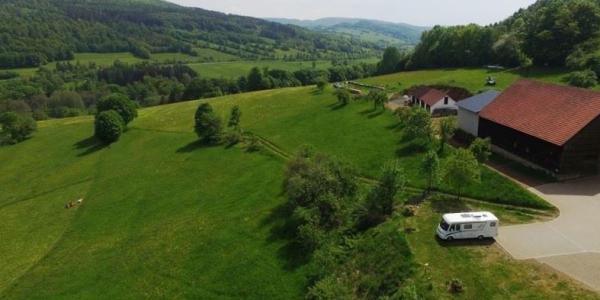 Wohnmobilstellplatz in der Rhön